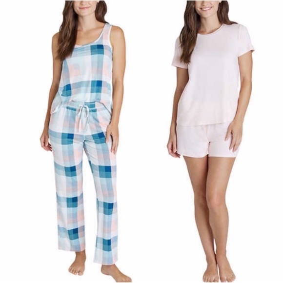 Eddie Bauer Ladies 4-Piece Pajama Set TEAL SET - Picture 2 of 4